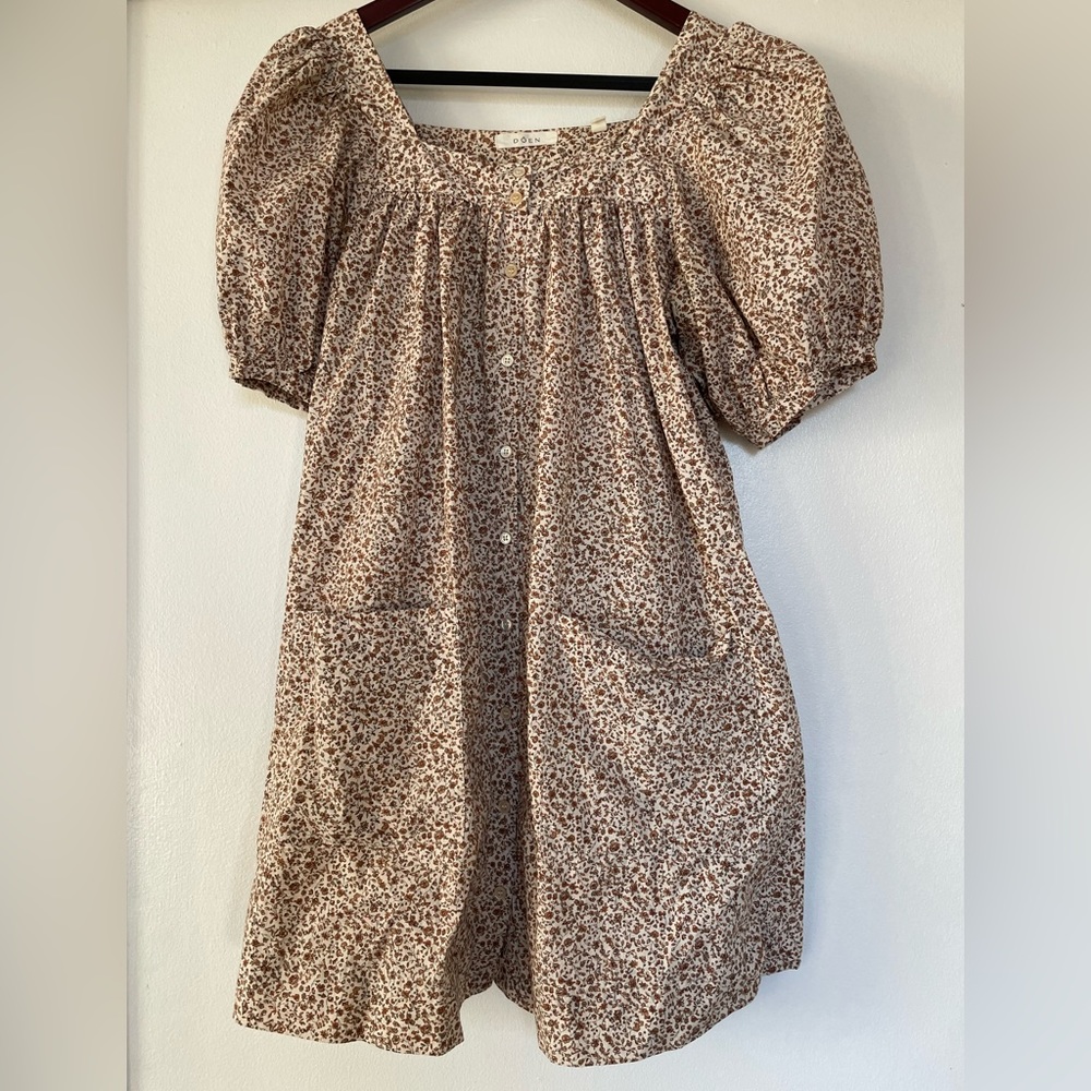 Doen Meadow Dress Sienna Champignon Floral